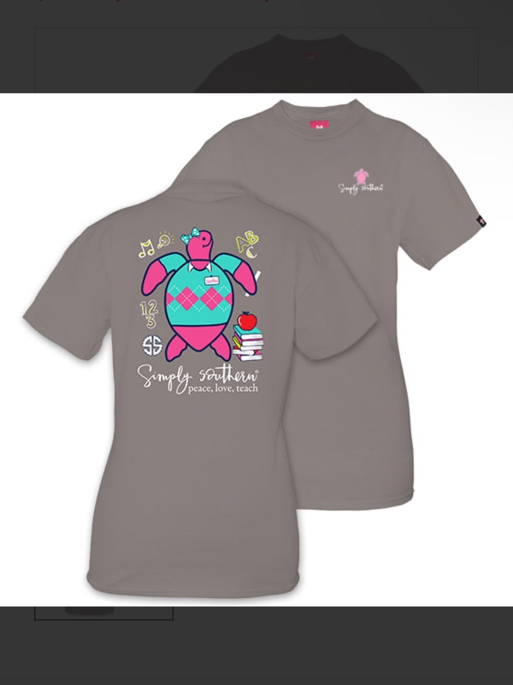 Save the Turtles Teacher Sleeve Tee by Simply Southern- small